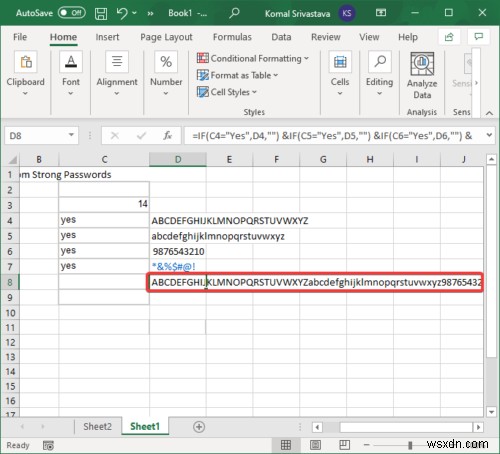 엑셀(Microsoft Excel)로 강력한 랜덤 비밀번호 생성하는 방법