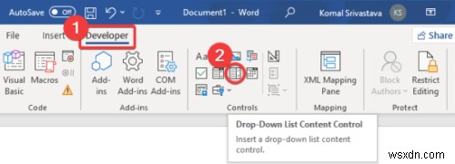 Microsoft Word에서 드롭다운 목록 만드는 방법 (단계별 가이드)