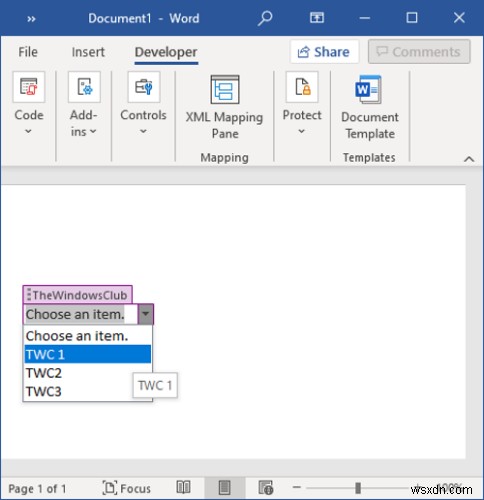 Microsoft Word에서 드롭다운 목록 만드는 방법 (단계별 가이드)