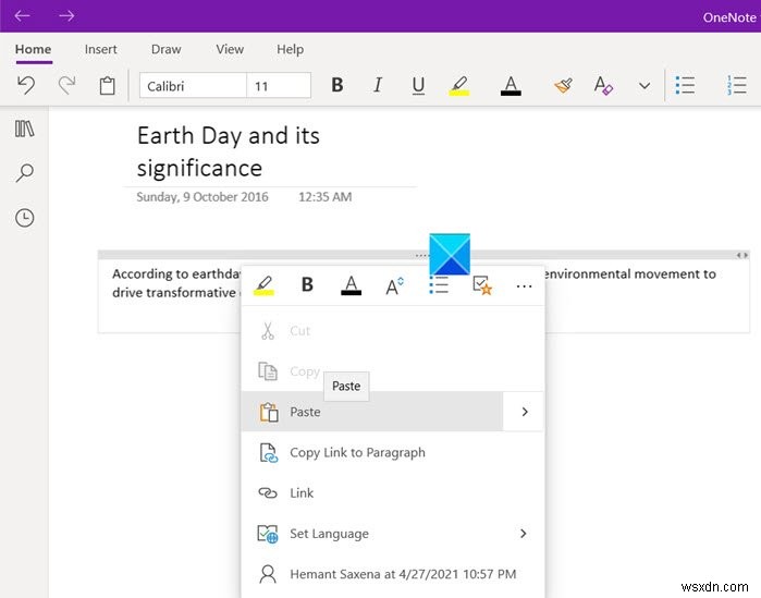 OneNote와 Word에 Pinterest 핀을 삽입하는 방법