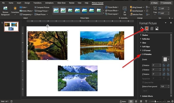 파워포인트(PowerPoint)에서 3D 사진 큐브 만드는 방법