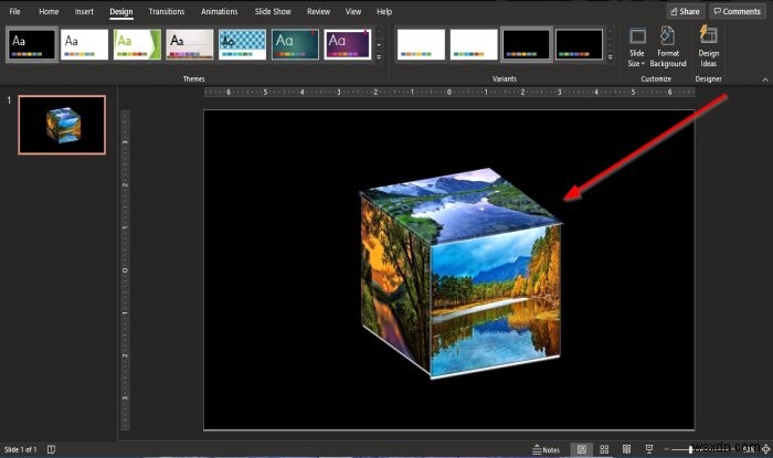 파워포인트(PowerPoint)에서 3D 사진 큐브 만드는 방법