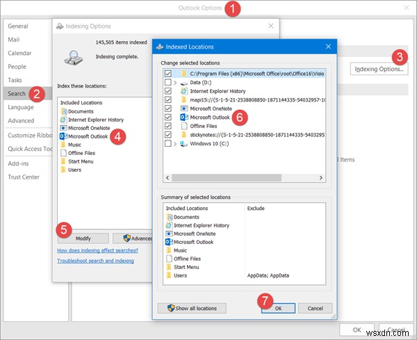 Microsoft Outlook 검색이 비활성화되거나 작동하지 않을 때 해결 방법