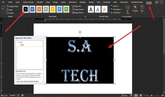 MS Word에서 텍스트 안에 이미지 삽입하는 방법 – SmartArt와 텍스트 채우기 활용