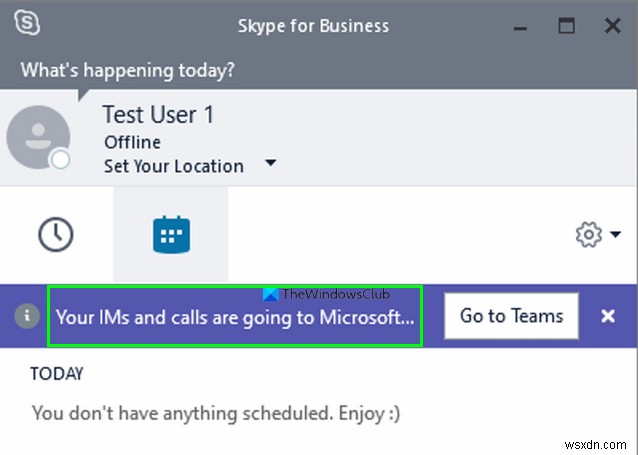 Microsoft Teams 메신저 및 통화가 Microsoft Teams로 이동됩니다 오류 해결 방법