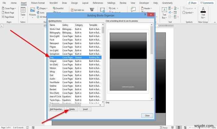 Microsoft Word에서 사용자 지정 표지 페이지 삽입하고 만드는 방법