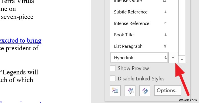 Microsoft Word에서 하이퍼링크 밑줄 제거하는 방법