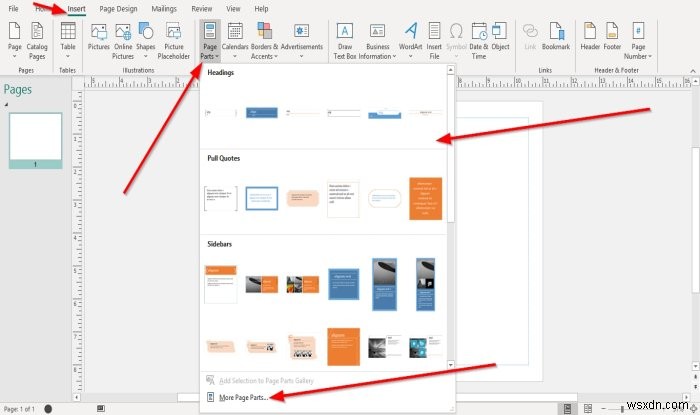 마이크로소프트 퍼블리셔(Microsoft Publisher)에서 빌딩 블록 기능 활용하는 방법