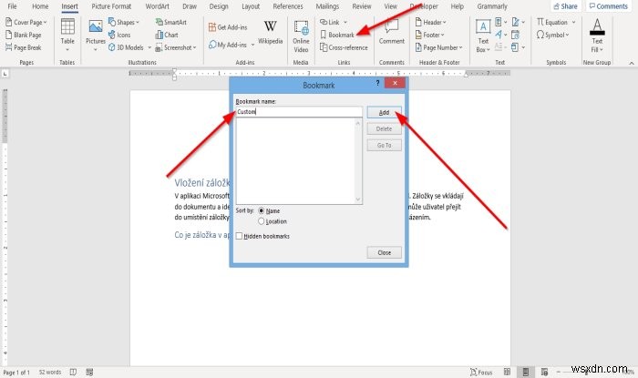 MS 워드(Microsoft Word)에서 책갈피 만들기, 삽입 및 이동하는 방법