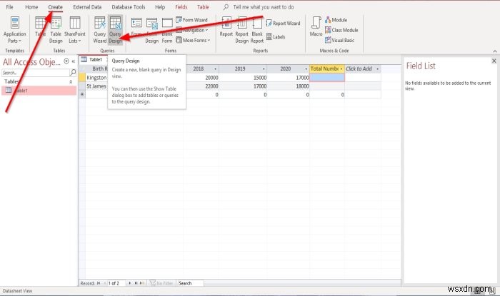 Microsoft Access 쿼리에서 계산 필드를 만드는 방법