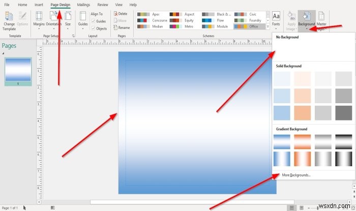 Microsoft Publisher에서 배경 추가 및 제거하는 방법 완벽 가이드