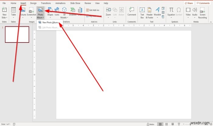 파워포인트(PowerPoint)에서 사진 앨범 만들고 편집하는 방법