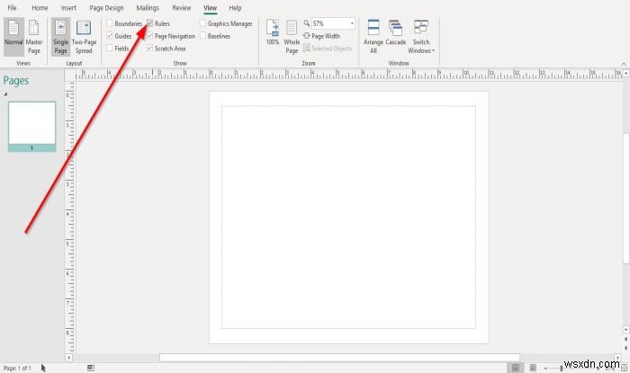 Microsoft Publisher에서 눈금자 표시·숨기기 및 활용 방법 총정리