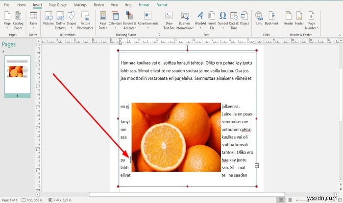 Microsoft Publisher에서 인라인·추출 개체 위치로 이미지 배치하는 방법