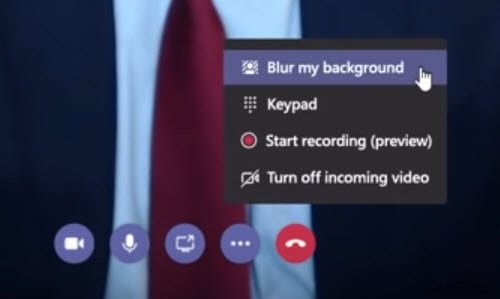 Microsoft Teams 모임에서 배경 흐리게 하는 방법