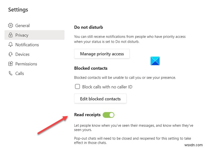 Microsoft Teams에서 읽음 확인 기능 끄는 방법