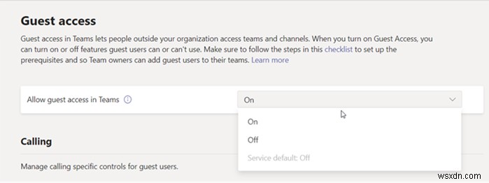 Microsoft Teams 게스트 액세스 활성화 및 비활성화 방법