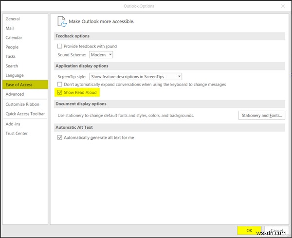 Outlook 소리 내어 읽기 기능 활성화 방법과 작동하지 않을 때 해결법