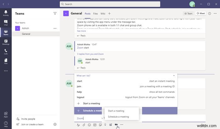 Microsoft Teams에 Zoom을 추가하고 연동하는 방법