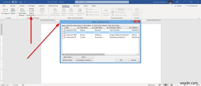 Microsoft Word에서 편지 병합(메일 머지) 사용하는 방법