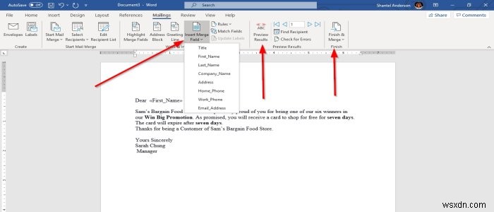 Microsoft Word에서 편지 병합(메일 머지) 사용하는 방법