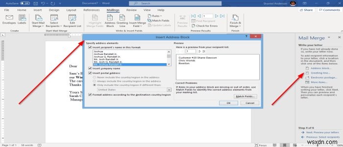 Microsoft Word에서 편지 병합(메일 머지) 사용하는 방법