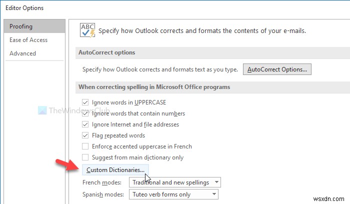 Word, Excel, Outlook에서 사용자 지정 사전을 추가하는 방법