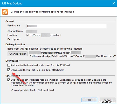 Windows 11/10에서 Microsoft Outlook RSS 피드가 업데이트되지 않을 때 해결 방법