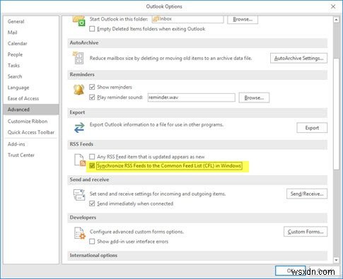 Windows 11/10에서 Microsoft Outlook RSS 피드가 업데이트되지 않을 때 해결 방법