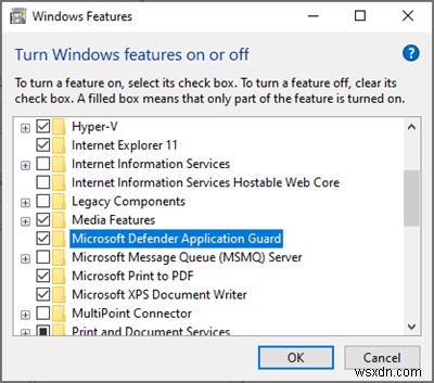 Office용 Microsoft Defender Application Guard 활성화 및 비활성화하는 방법