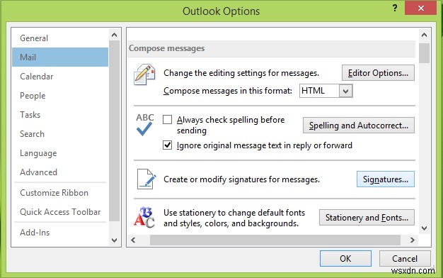 Windows 11/10 Outlook에서 이메일 서명을 추가할 수 없을 때 해결 방법