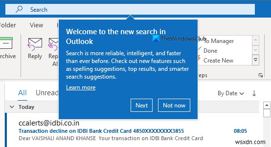 Outlook 검색창이 사라졌을 때? 빠른 검색 상자 복구 방법 총정리