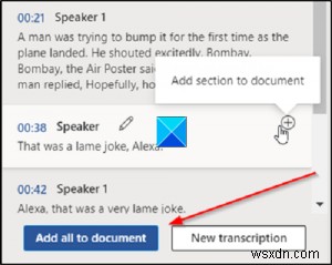 웹용 MS Word 전사(Transcribe) 기능으로 음성을 텍스트로 변환하는 방법