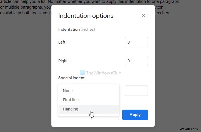 Microsoft Word와 Google Docs에서 내어쓰기 설정하는 방법