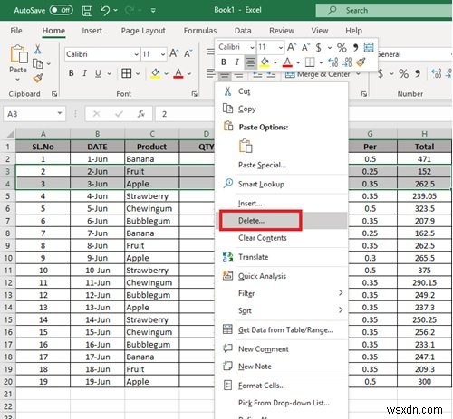 엑셀(Microsoft Excel)에서 여러 행 한 번에 삭제하는 4가지 방법