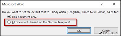 Windows 11/10에서 Word·Excel·PowerPoint 기본 글꼴 변경하는 방법