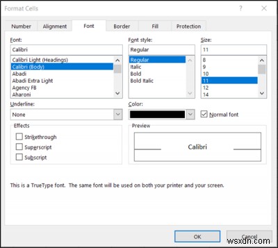 Windows 11/10에서 Word·Excel·PowerPoint 기본 글꼴 변경하는 방법