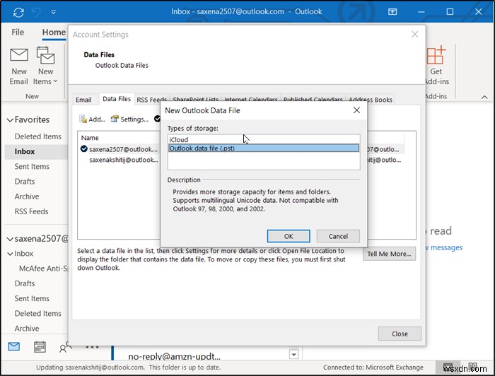 Microsoft Outlook 알 수 없는 오류 0x80040600 해결 방법