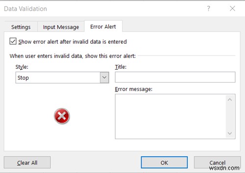 Microsoft Excel에서 셀에 데이터 유효성 검사를 적용하는 방법