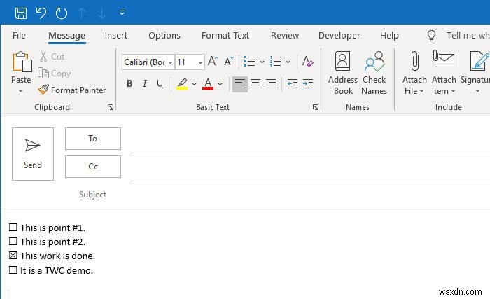 Windows 11/10에서 Outlook 메일과 메일 앱에 체크박스 삽입하는 방법