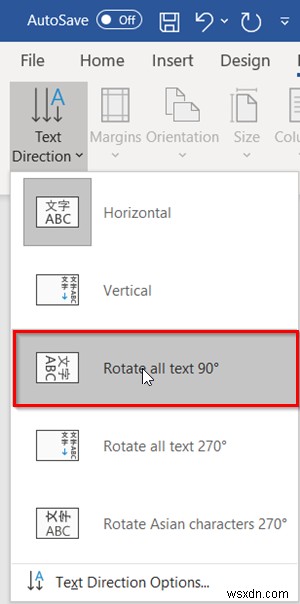 Microsoft Word에서 텍스트 방향 변경하는 방법
