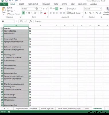 엑셀(Microsoft Excel) 스프레드시트에서 빈 셀 한 번에 제거하는 방법