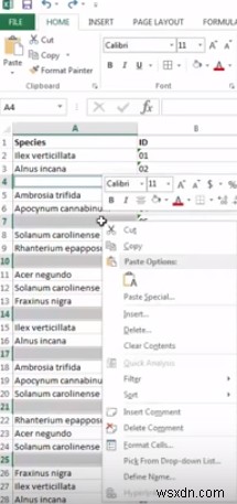 엑셀(Microsoft Excel) 스프레드시트에서 빈 셀 한 번에 제거하는 방법
