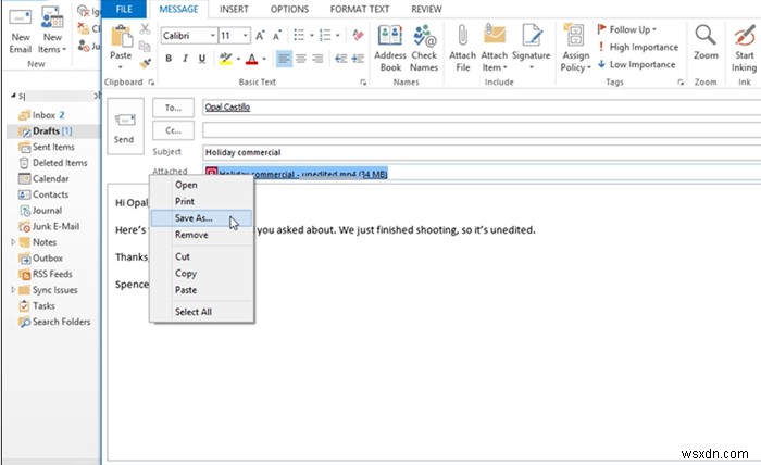 Microsoft Outlook 보낼 편지함에 걸린 이메일 전송하는 방법