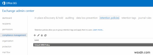 Office 365에서 삭제된 항목의 이메일 보존 기간을 연장하는 방법