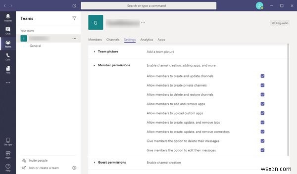 Microsoft Teams 역할, 권한 및 기능 완벽 정리