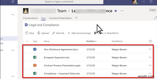 Microsoft Teams에서 업로드한 파일을 탭으로 변환하는 방법