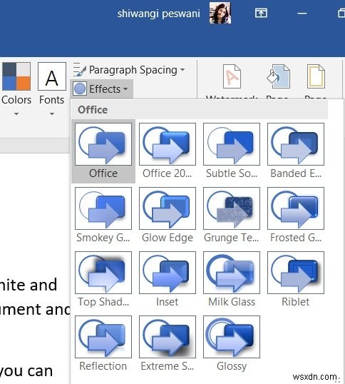 Microsoft Office 프로그램에서 문서 테마 색상을 변경하는 방법