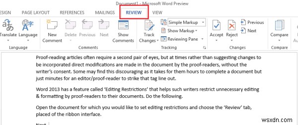 Microsoft Word에서 편집 제한 설정하는 방법