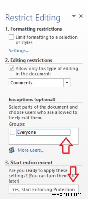 Microsoft Word에서 편집 제한 설정하는 방법